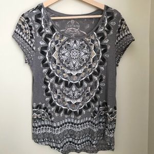 Lucky Brand mandala print top | M